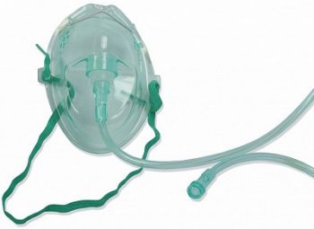 Mascherina per ossigeno con tubo-Maschera per ossigeno terapia adulti-Fiab