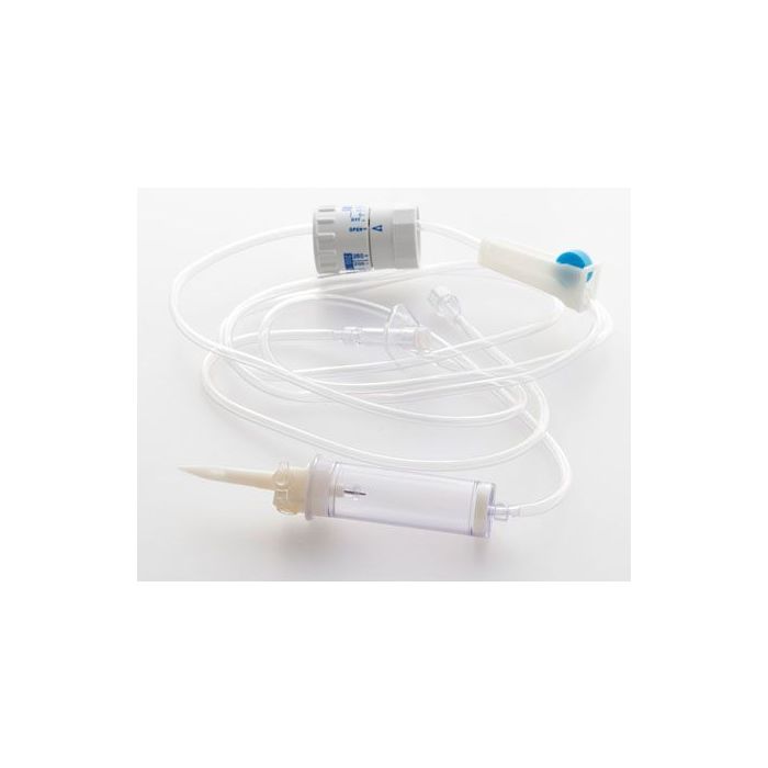 Deflussore con punto di infusione ad Y luer look con regolatore di flusso graduato 5-250 ml/h in busta sterile