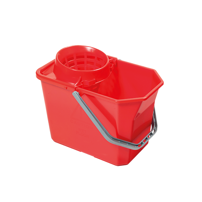 VDM COMFORT Secchio professionale con strizzatore in plastica rosso 15 litri