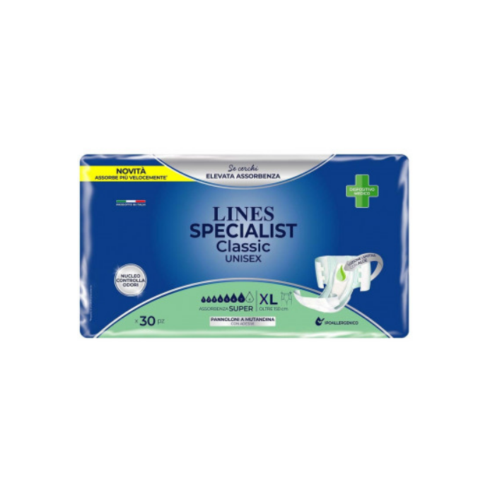Lines specialist pannolone mutandina classic super taglia XL 30 pezzi