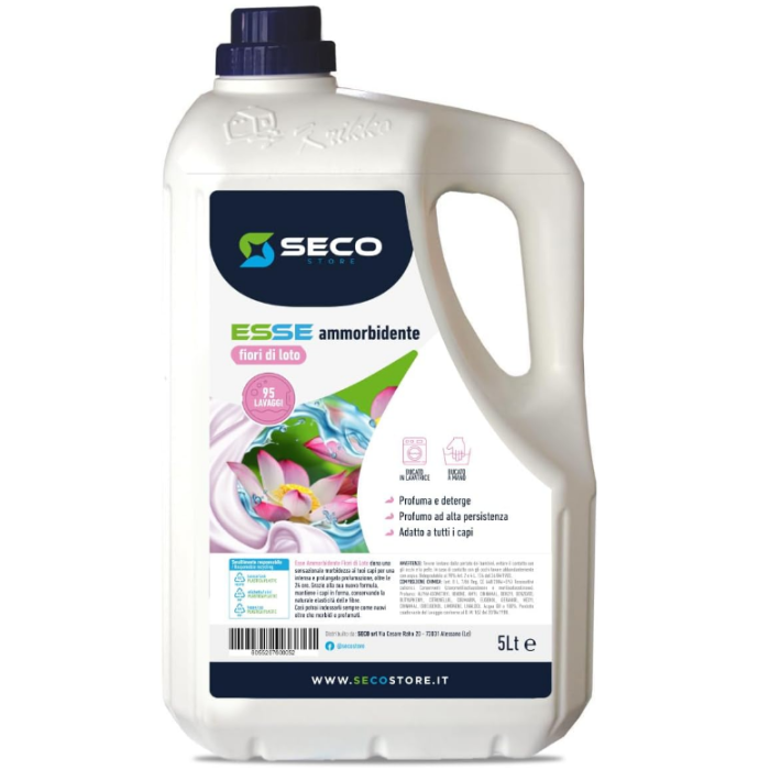 SECOSTORE ESSE AMMORBIDENTE FIORI DI LOTO ammorbidente liquido per lavatrice 5 litri
