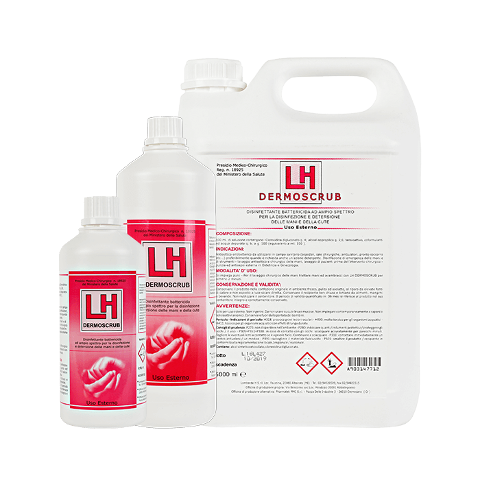 Sapone a base di clorexidina antisettico LH Dermoscrub