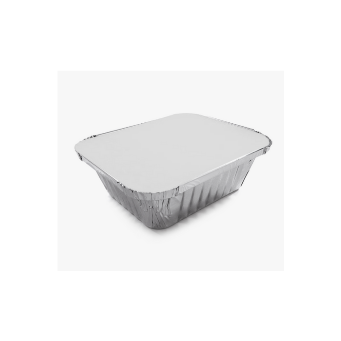  Vaschetta alluminio 1 Porzione con coperchio 50 pezzi  R8L - Compak