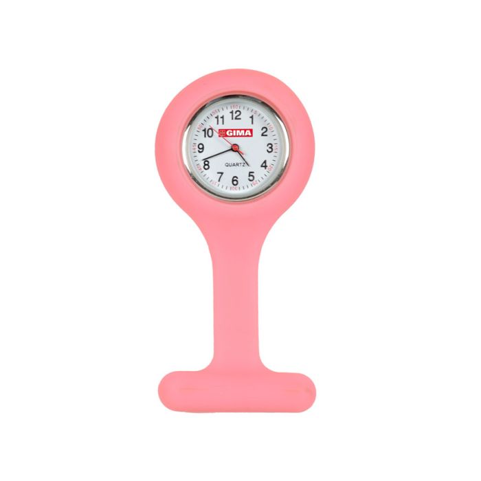 Orologio per infermiere colore rosa rotondo Gima