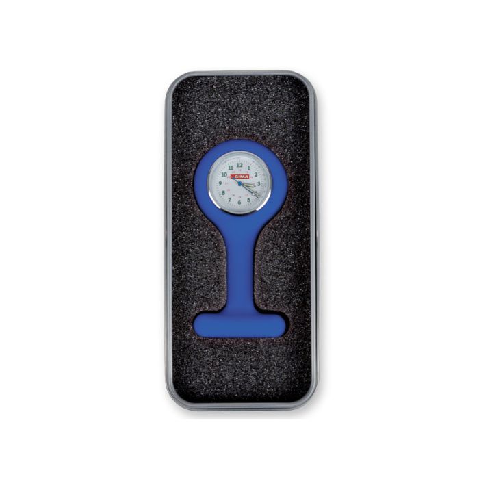 Orologio per infermiere colore blu con scatola in alluminio Gima