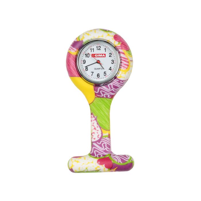 Orologio per infermiere fantasia colorata Gima