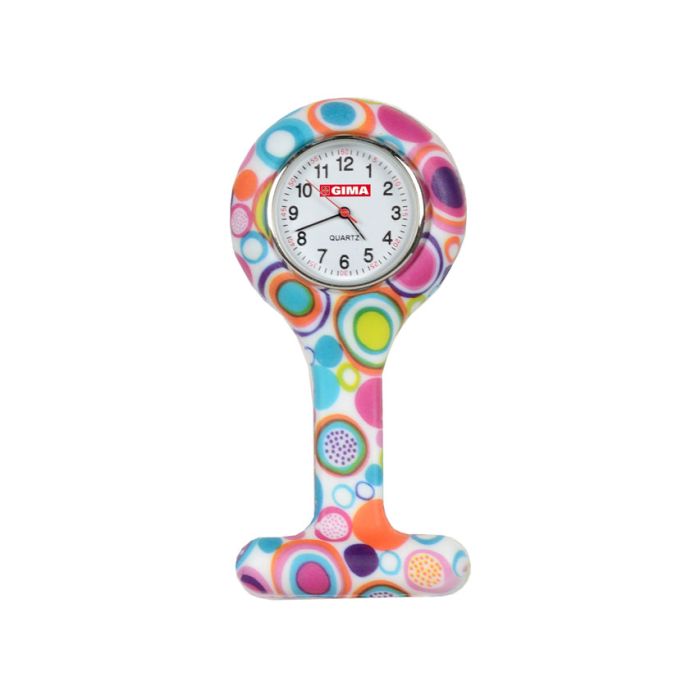 Orologio per infermiere fantasia bolle rotondo Gima