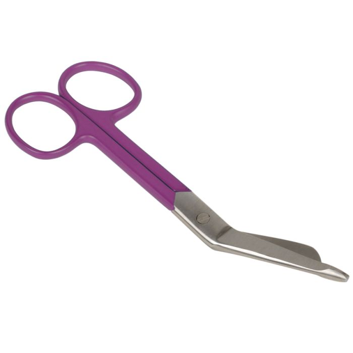 Forbici per bende in acciaio inox 14 cm con anelli viola Gima