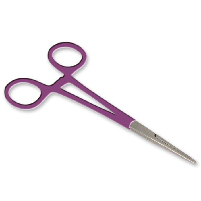 Pinza emostatica retta in acciaio inox anelli viola 16 cm Gima