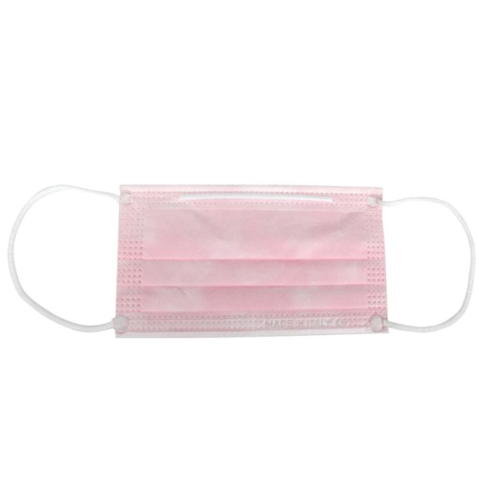 Mascherine chirurgiche filtranti rosa tipo II con elastici per adulti Gima 50 pezzi