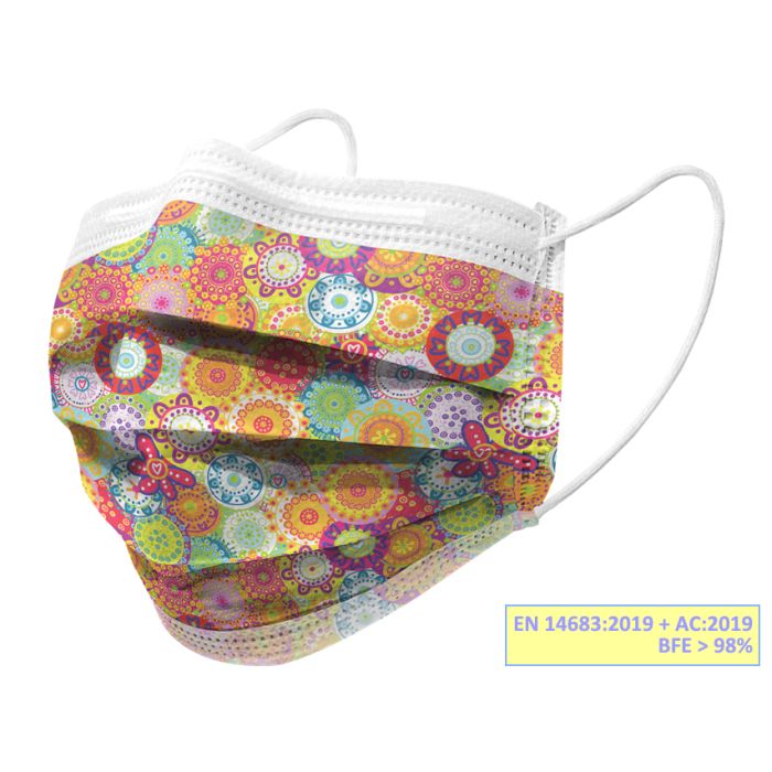 Mascherine Chirurgiche filtranti IIR colors adulti Gisafe Gima Conf. 10 pezzi