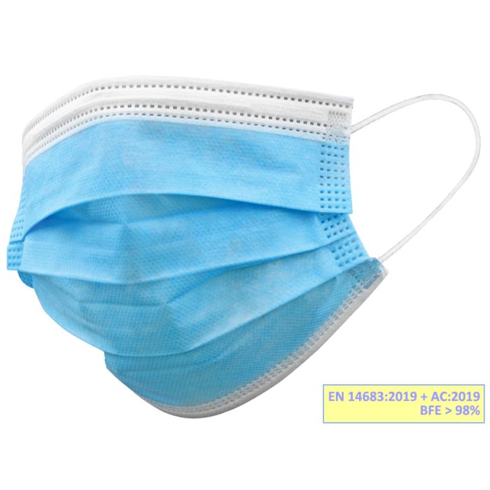 Mascherine Chirurgiche filtranti IIR azzurre adulti Gisafe Gima Conf. 10 pezzi