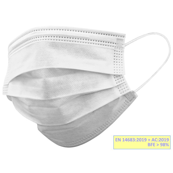 Mascherine Chirurgiche filtranti IIR bianche adulti Gisafe Gima Conf. 50 pezzi