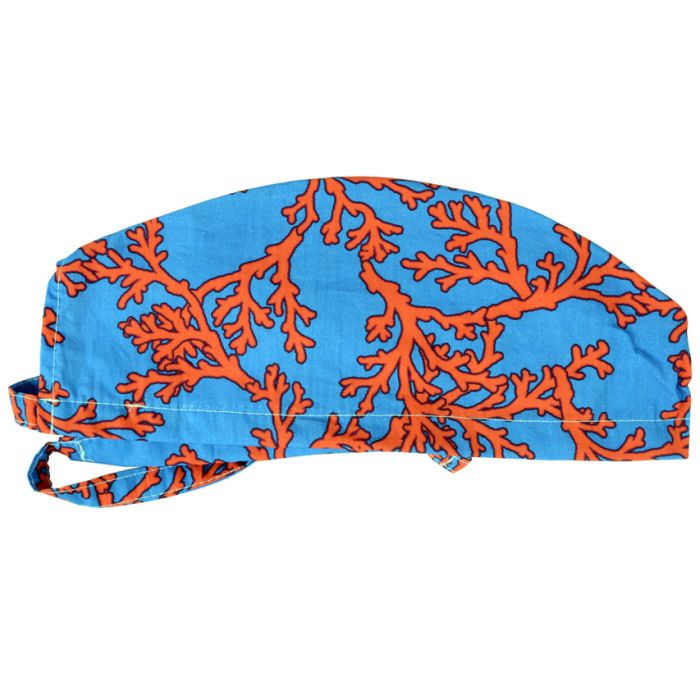 Cappellino chirurgico sala operatoria fantasia corallo taglia M Gima