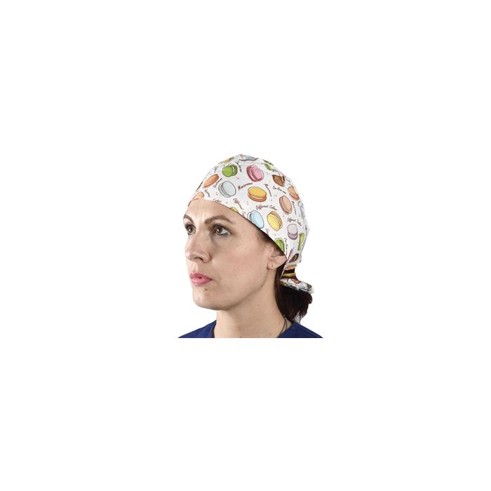 Cappellino chirurgico sala operatoria fantasia macarones taglia M Gima