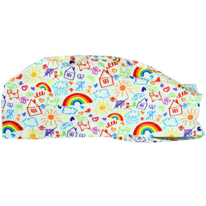 Cappellino chirurgico sala operatoria fantasia bambini taglia L Gima