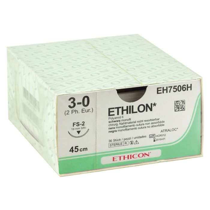 SUTURA MONOFILAMENTO ETHICON ETHILON - 3/0 ago 19 mm Gima