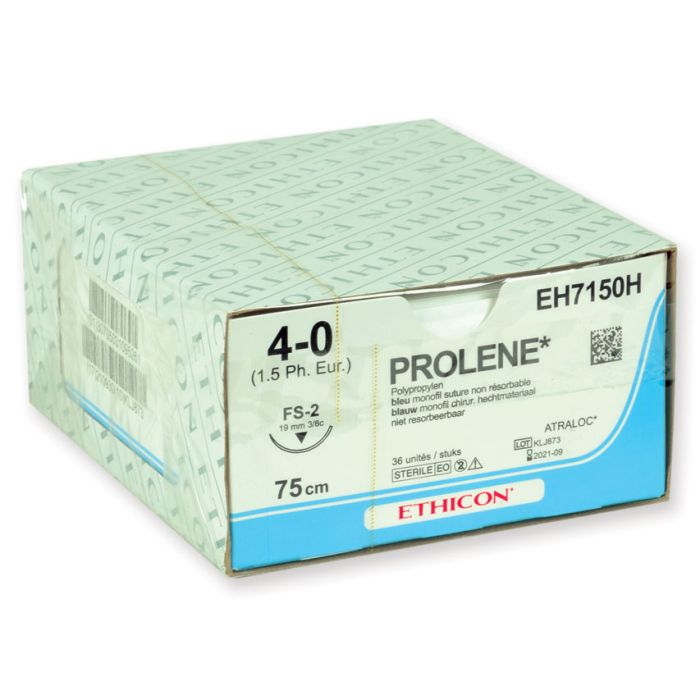 Sutura monofilamento non assorbibile Ethicon Prolene Blue 4/0 ago 19 mm FS-2 45 cm 36 pezzi