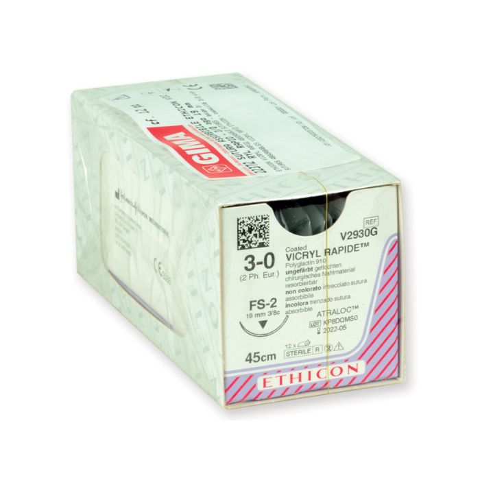 Sutura assorbibile Ethicon Vicryl Rapid 3/0 19 mm 12 pezzi