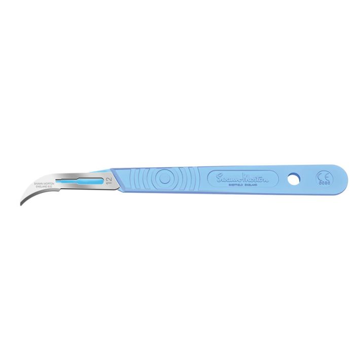 Bisturi monouso in acciaio inox sterili Swann-Morton N. 12 conf. 10 pezzi