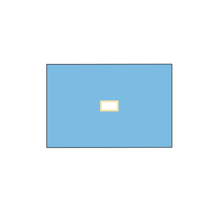 Telo chirurgico in TNT, 100 x 150 cm, azzurro, con foro 9 x 18 cm, conf.25 pezzi