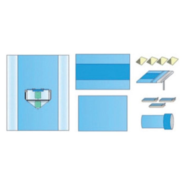 Set chirurgico ortopedico artroscopia ginocchio, sterile, in TNT, conf. 8 pezzi