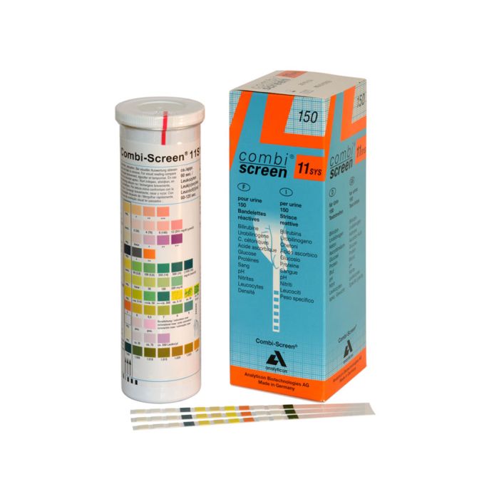 Strisce urine per test visivo Combi screen 11SYS, 11 parametri, conf. 150 pezzi