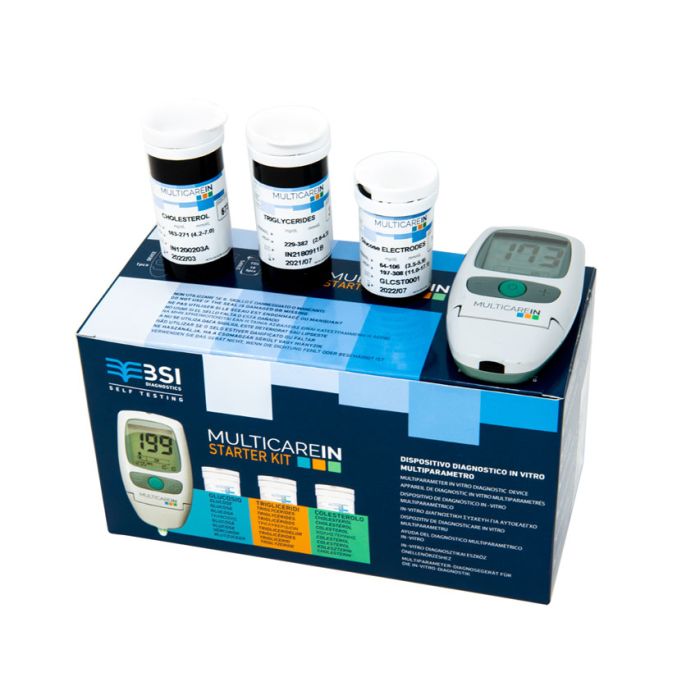 Multicarein starter kit per l'autocontrollo di colesterolo, trigliceridi, glucosio, conf. 1 pezzo