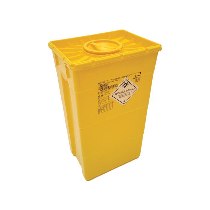 Contenitore rifiuti speciali 60 litri in plastica - tappo doppio 