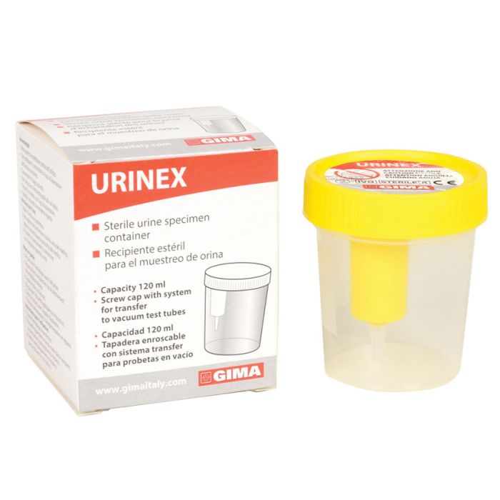 CONTENITORE URINE PLUS 120 ml sterile con campionatore conf. 100 pezzi