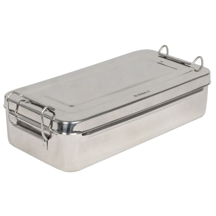 SCATOLA PORTASTRUMENTI IN ACCIAIO INOX 25x12,5x4,6 cm con manici 
