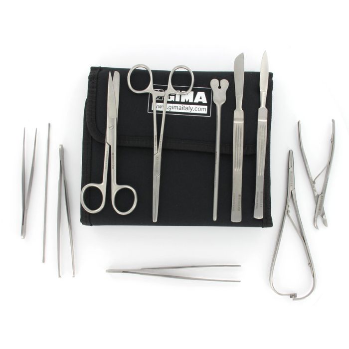 TROUSSE FERRI SUPREMA in nylon kit composto da 11 ferri chirurgici
