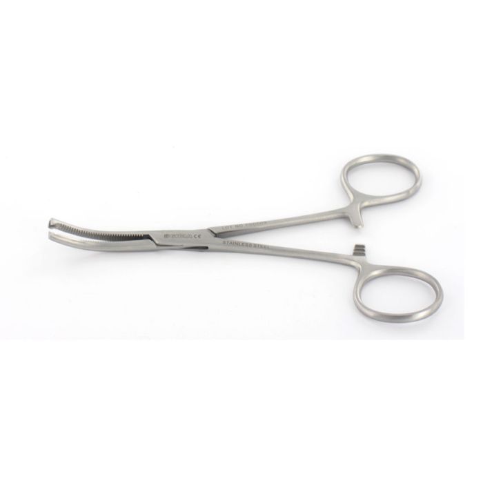 PINZA CHIRURGICA KOCHER curva in acciaio inox misura 16 cm