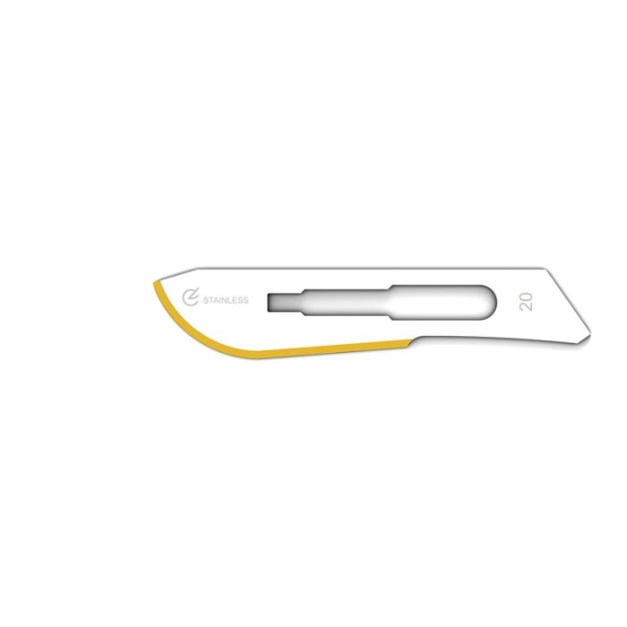 LAME DIAMANTINE INOX N. 20 - sterili conf. 100 pezzi