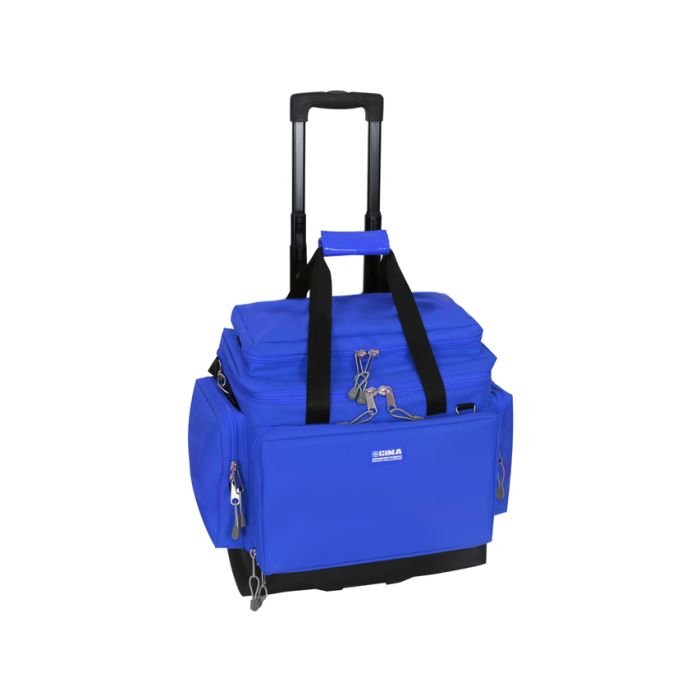BORSA SMART CON TROLLEY GIMA - borsa per medicazione media colore blu 