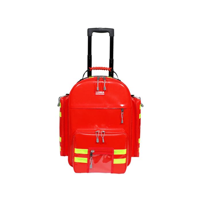 ZAINO LOGIC 2 IN PVC CON TROLLEY GIMA in poliestere colore rosso