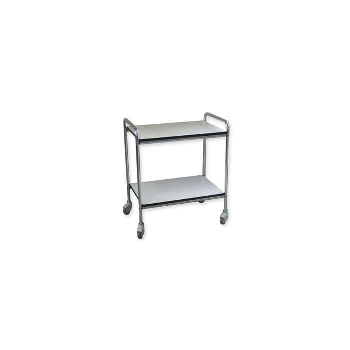 Carrello medico 2 ripiani-Carrello con ruote senza sponde