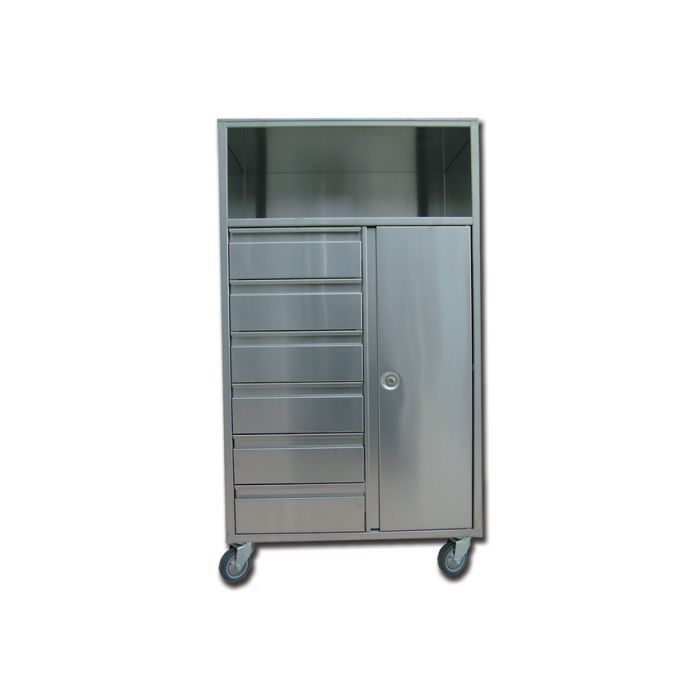 CARRELLO ANESTESIA ACCIAIO INOX 