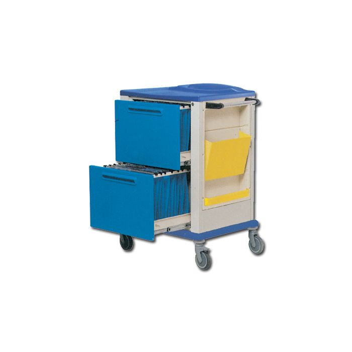 CARRELLO PORTACARTELLE con 2 cassetti grandi