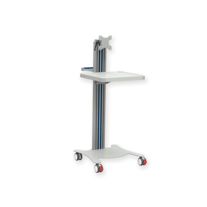 CARRELLO con ripiano e supp. monitor