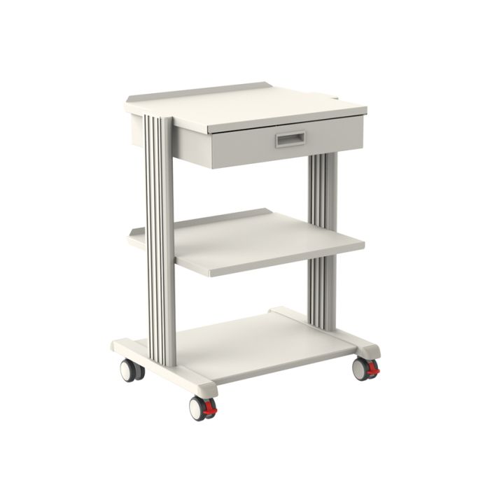 CARRELLO SMART 2 ripiani 50x42 cm con base e cassetto