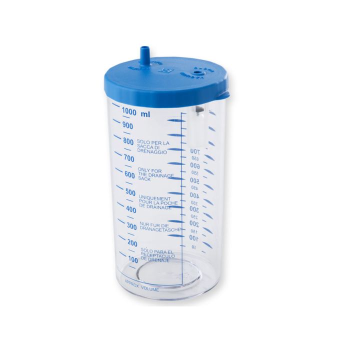 Vaso per sacche monouso 1 lt-con coperchio per ASPEED-Gima