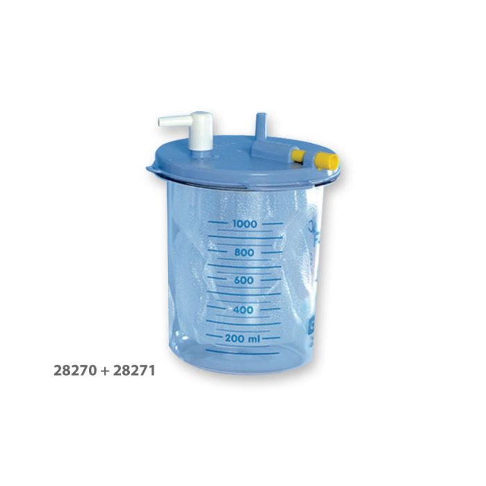 Vaso 1 lt senza coperchio per sacche monouso-Gima