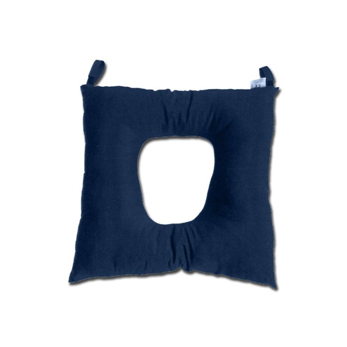 CUSCINO ANTIDECUBITO SAGOMATO CON FORO - in fibra cava 100% cotone 