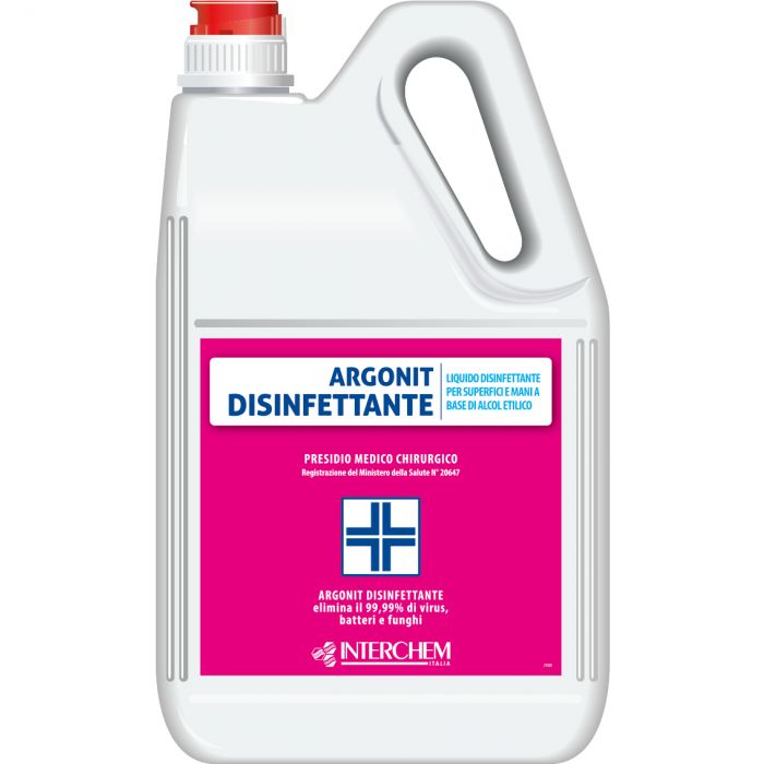 INTERCHEM ARGONIT DISINFETTANTE disinfettante alcolico per superfici e mani 5 litri
