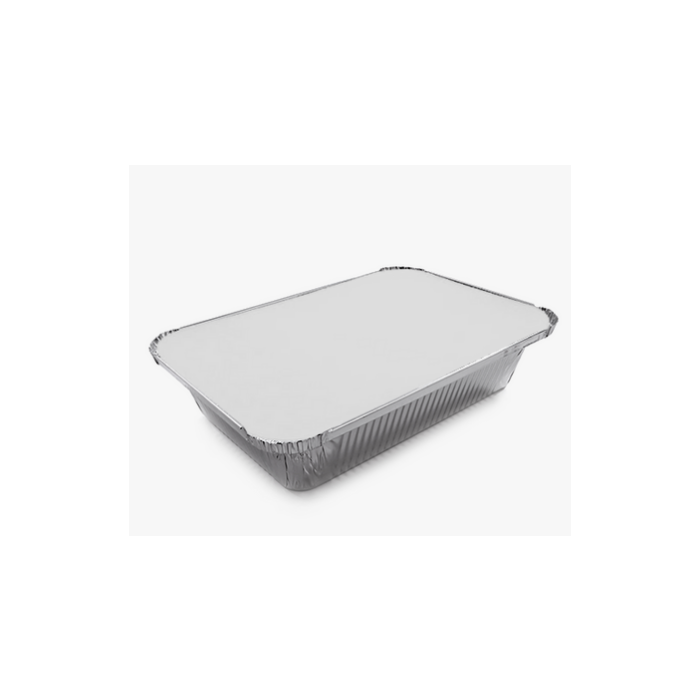  Vaschetta alluminio 2 porz. con coperchio 50 pezzi  R45L - Compak