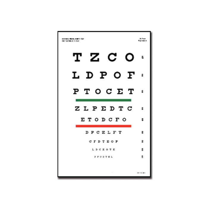 TAVOLA "SNELLEN" - 3 m - 23x35,5 cm