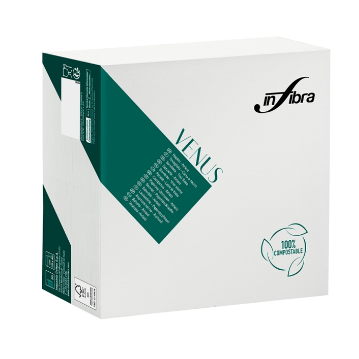 Infibra tovagliolo bianco airlaid  40 x 40 cm 50 pezzi