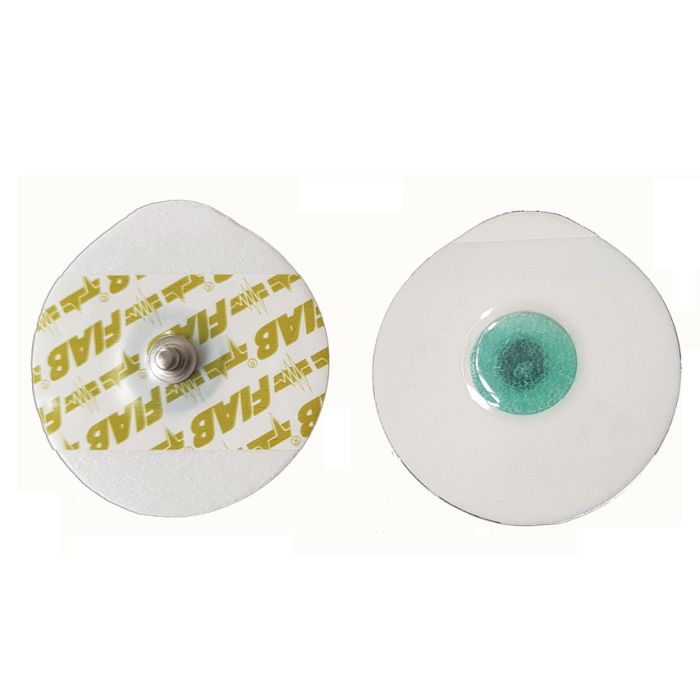 Fiab F9067 Elettrodo monouso Ecg gel liquido 48x50 mm (ovale) connessione a clip per adulti conf. 50 pezzi