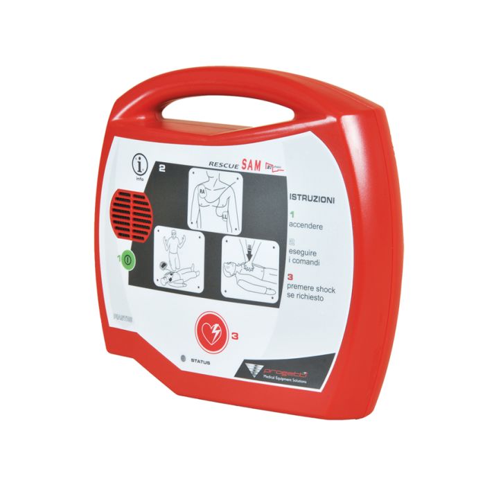 Defibrillatore Semiautomatico AED Rescue Sam Facile da Usare Italiano